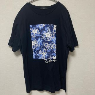 ブラックレーベルクレストブリッジ(BLACK LABEL CRESTBRIDGE)のblack label グラフィックtシャツ　Lサイズ　花柄　ボックスロゴ(Tシャツ/カットソー(半袖/袖なし))