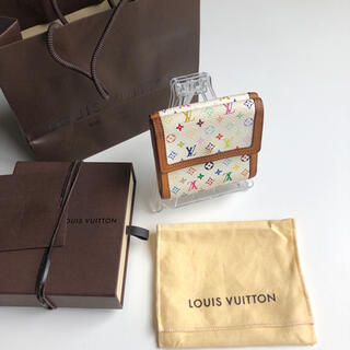 ルイヴィトン(LOUIS VUITTON)の【LOUISVUITTON】ルイヴィトン　財布　マルチカラー　白　Wホック(財布)