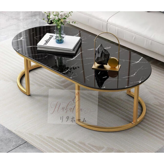 ローテーブル　北欧シンプルでモダンなガラスコーヒーテーブル