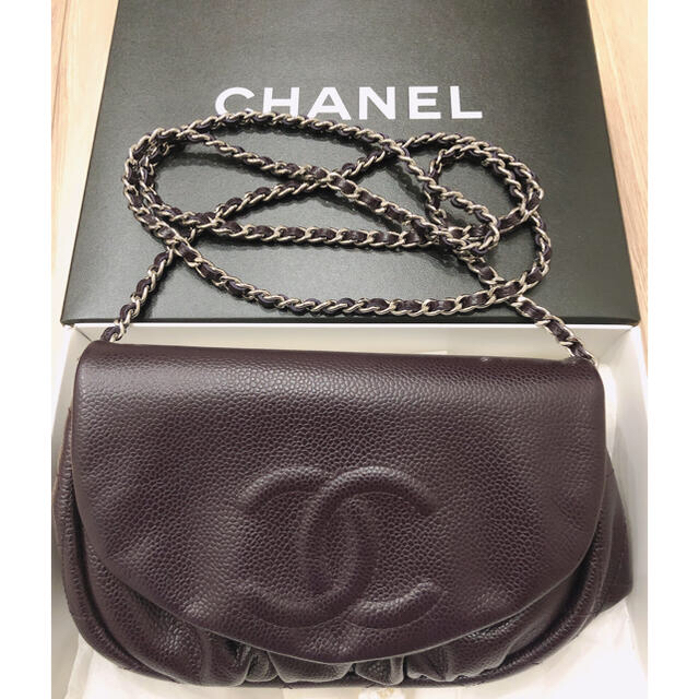 ショルダーバッグシャネル CHANEL ハーフムーン ウォレットチェーン