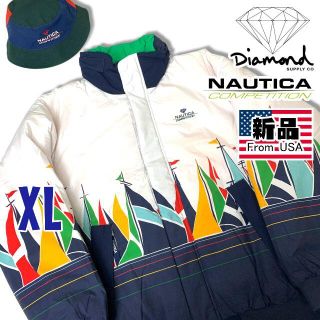 ノーティカ(NAUTICA)の新品 ダイアモンドサプライ × ノーティカ ヨット柄 中綿ジャケット XL (ダウンジャケット)