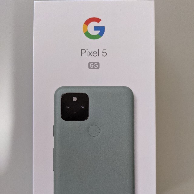 Google Pixel(グーグルピクセル)のGoogle Pixel5(本体)　Sorta Sage(カラー) スマホ/家電/カメラのスマートフォン/携帯電話(スマートフォン本体)の商品写真