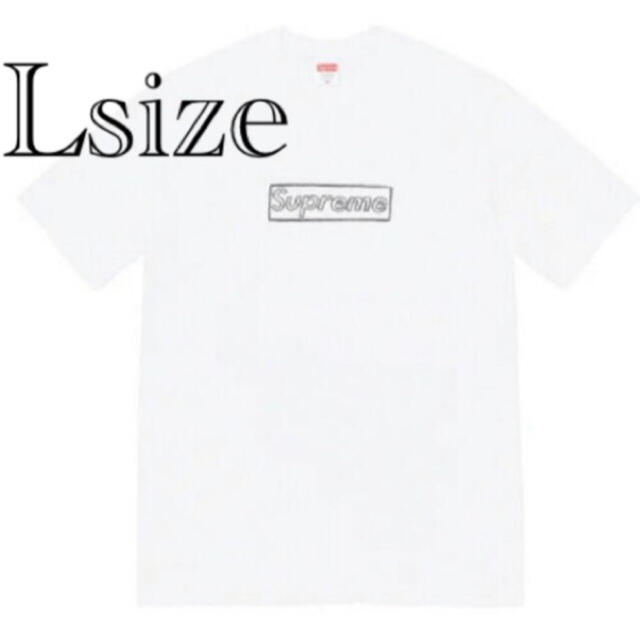 Supreme KAWS Chalk Logo Tee   L 白　White