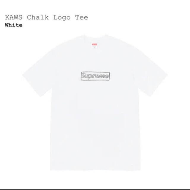 Supreme KAWS Chalk Logo Tee   L 白　White