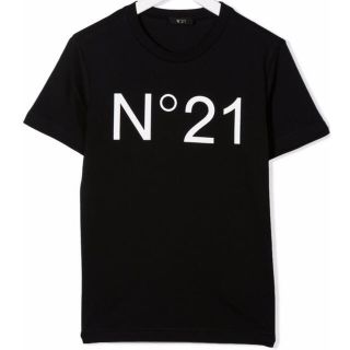 ヌメロヴェントゥーノ(N°21)の【新作】ヌメロヴェントゥーノ　ロゴTシャツ　ブラック　16(Tシャツ(半袖/袖なし))