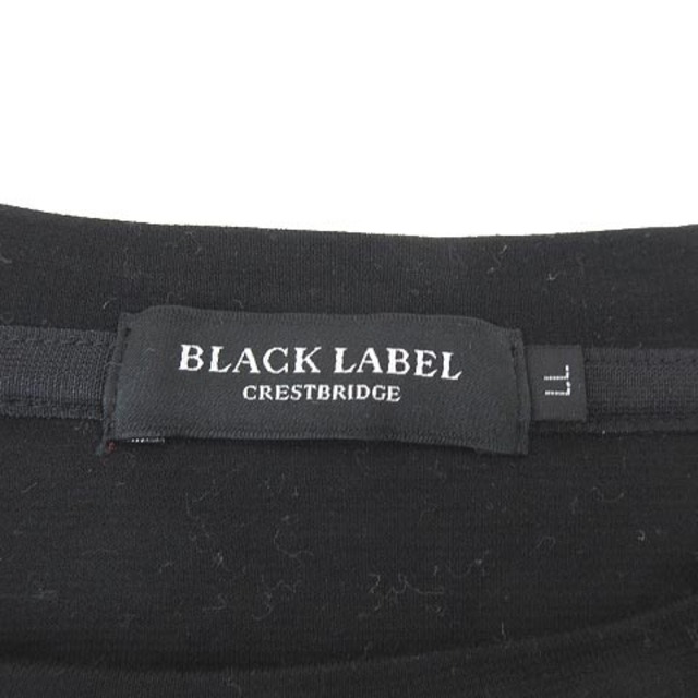 BLACK LABEL CRESTBRIDGE(ブラックレーベルクレストブリッジ)のブラックレーベルクレストブリッジ Tシャツ 長袖 チェック切替 LL 黒 メンズのトップス(Tシャツ/カットソー(七分/長袖))の商品写真