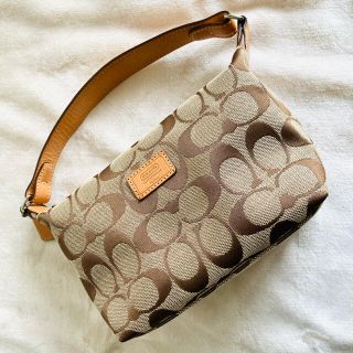 【大人気♥】新品✨ COACH ショルダーバッグ シグネチャー柄 ミニポーチ付