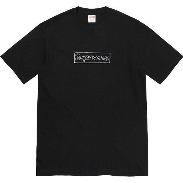 最安値早い者勝ち！supreme Kaws Chalk Logo Tee 黒　S