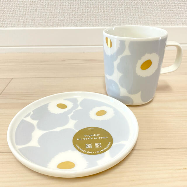 マリメッコ　marimekko アイシーグレー　プレート2枚