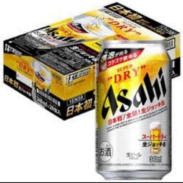 アサヒ(アサヒ)の生ジョッキ缶340ml×24缶 1ケース　アサヒスーパードライ 食品/飲料/酒の酒(ビール)の商品写真