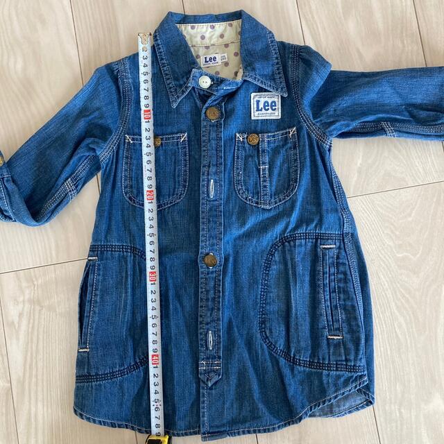 Lee(リー)のLee デニムシャツワンピース 100cm キッズ/ベビー/マタニティのキッズ服女の子用(90cm~)(ワンピース)の商品写真