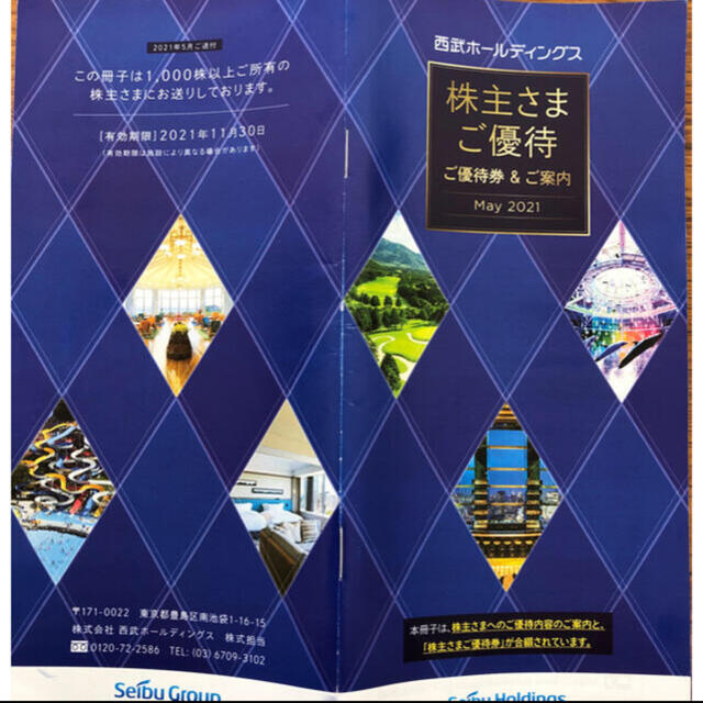 【送料無料】西武鉄道　株主優待冊子1冊 (1000株分)