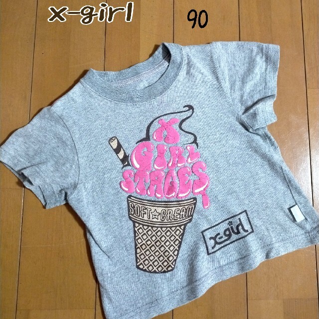 X-girl(エックスガール)のx-girl　ソフトクリーム　Tシャツ　90 キッズ/ベビー/マタニティのキッズ服女の子用(90cm~)(Tシャツ/カットソー)の商品写真