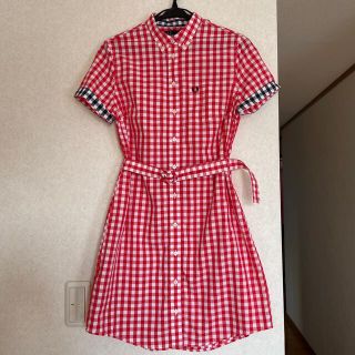 フレッドペリー(FRED PERRY)のフレッドペリー　ギンガムチェック　シャツ　ワンピース　新品(ひざ丈ワンピース)