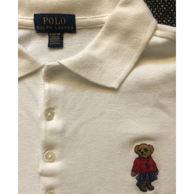 POLO RALPH LAUREN(ポロラルフローレン)のラルフローレン ポロシャツ 白 150 160 S 白シャツ 夏制服 キッズ/ベビー/マタニティのキッズ服女の子用(90cm~)(Tシャツ/カットソー)の商品写真