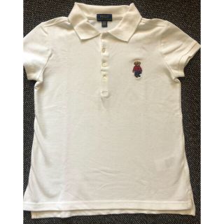 ポロラルフローレン(POLO RALPH LAUREN)のラルフローレン ポロシャツ 白 150 160 S 白シャツ 夏制服(Tシャツ/カットソー)