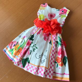 メゾピアノ(mezzo piano)のメゾピアノ キッズ ドレス 90cm 結婚式　着画あり(ドレス/フォーマル)