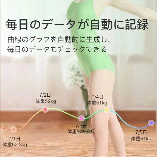 Hohiyo 体重計　Bluetooth連携対応 スマホ/家電/カメラの美容/健康(体重計/体脂肪計)の商品写真