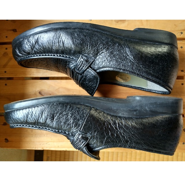 ガンター　25.5cm  ペッカリー　黒 メンズの靴/シューズ(スリッポン/モカシン)の商品写真