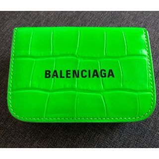 バレンシアガ(Balenciaga)のbalenciaga  財布　新作　希少カラー　ミニウォレット　ネオングリーン(財布)