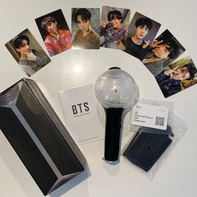 BTS ペンライトver.3 アミボム＋サムスントレカearbuds 特典カード