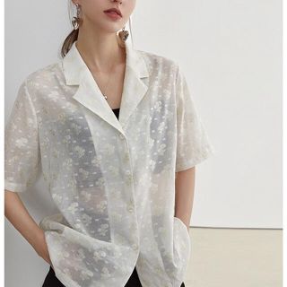 ステュディオス(STUDIOUS)の「新品タグつき」Fano Studios Floral sheer shirt(シャツ/ブラウス(長袖/七分))