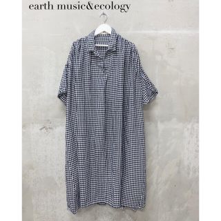 アースミュージックアンドエコロジー(earth music & ecology)の【earth music&ecology】チェックワンピース　アースミュージック(ロングワンピース/マキシワンピース)