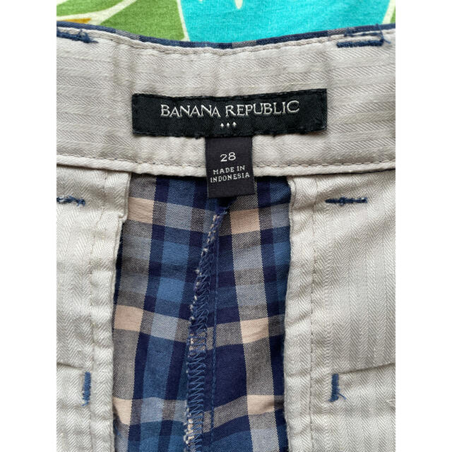 Banana Republic(バナナリパブリック)のバナナリパブリック　マドラスチェック　ショートパンツ青 メンズのパンツ(ショートパンツ)の商品写真