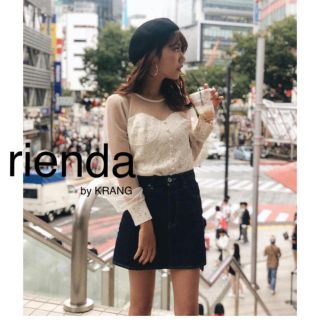 リエンダ(rienda)のrienda シアーコンビレースビスチェ トップス(シャツ/ブラウス(長袖/七分))