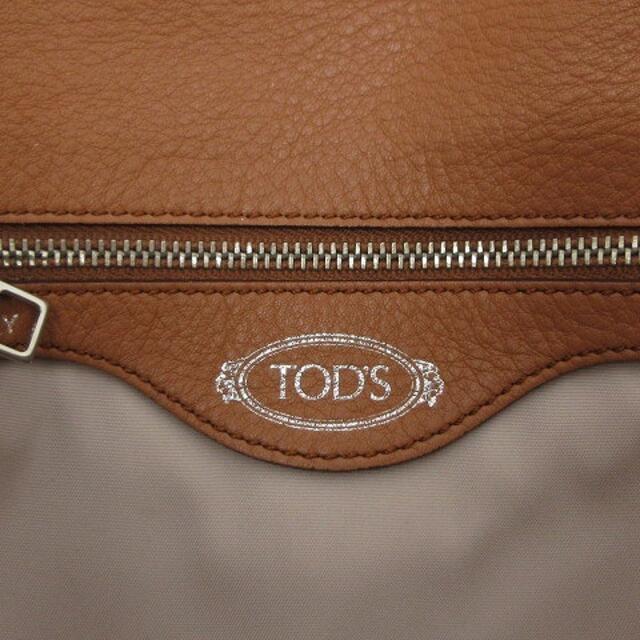 トッズ TOD'S ダブルT 2WAY チェーン ハンド ショルダーバッグ 茶