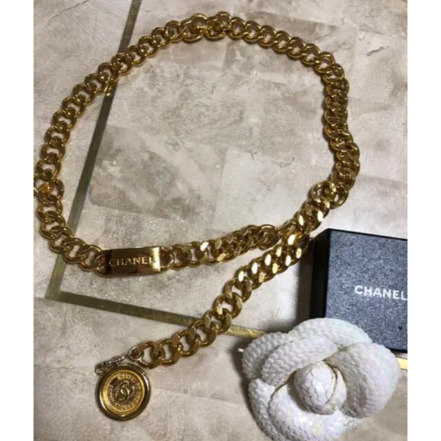 CHANEL  シャネル　ビンテージ　ゴールドチェーンベルト　美品エルメス