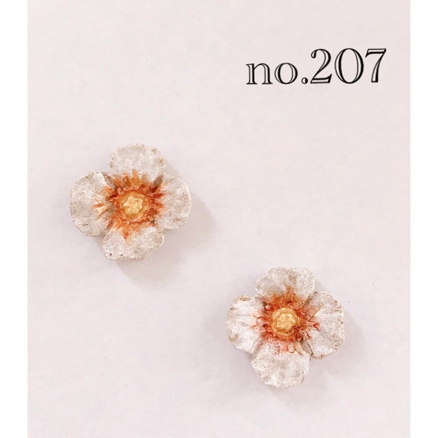 no.207  flower pottery pierce ハンドメイドのアクセサリー(ピアス)の商品写真