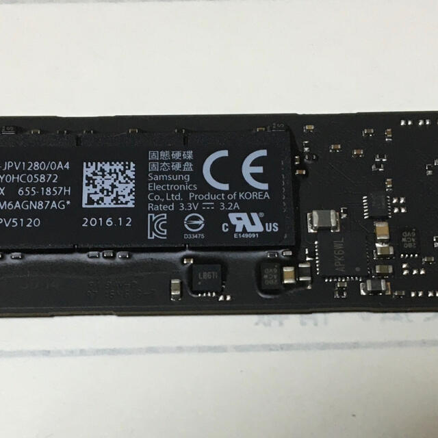 Apple 128GB SSD SAMSUNG製