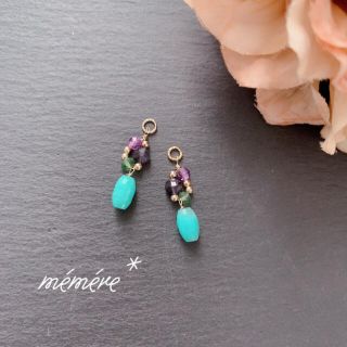 アガット(agete)の14kgf♡amazonite&Iolite&amethyst charm(チャーム)