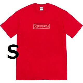 シュプリーム(Supreme)のSupreme KAWS Chalk Logo Tee Red S 赤(Tシャツ/カットソー(半袖/袖なし))
