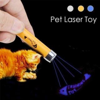 猫 のおもちゃ LED ライト 魚型　電池付きですぐ遊べます(猫)