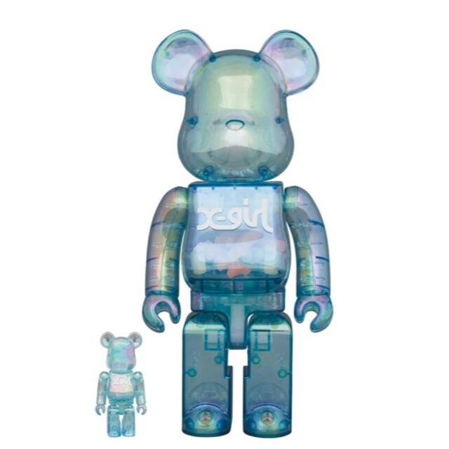 MEDICOM TOY(メディコムトイ)のBE@RBRICK X-girl 2021 100％ & 400％ ベアブリック ハンドメイドのおもちゃ(フィギュア)の商品写真