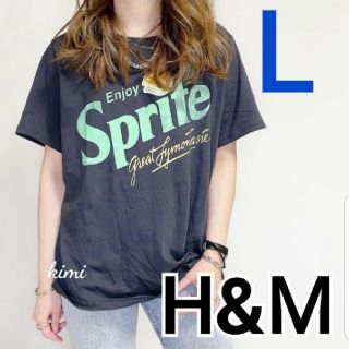 エイチアンドエム(H&M)のH&M　(L)　ロゴTシャツ　デザインTシャツ　コカコーラコラボ　スプライト(Tシャツ(半袖/袖なし))