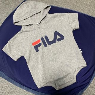 フィラ(FILA)のFILA ベビーロンパース　フード付き　80サイズ(ロンパース)