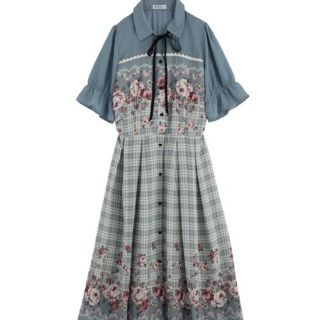 アクシーズファム(axes femme)のaxes femme♡フラワーチェックワンピース(ひざ丈ワンピース)