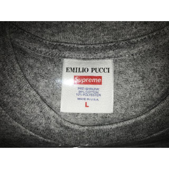 Supreme(シュプリーム)のSupreme Emilio Pucci Box Logo Tee L Grey メンズのトップス(Tシャツ/カットソー(半袖/袖なし))の商品写真