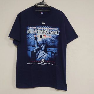 マジェスティック(Majestic)のMLBオールスター2008 Tシャツ【新品】M 自由の女神 旧ヤンキースタジアム(記念品/関連グッズ)