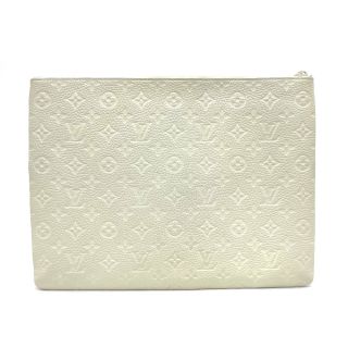 ルイヴィトン(LOUIS VUITTON)のルイヴィトン LOUIS VUITTON ポシェット A4 M67462 トリヨンモノグラム ヴァージルアブロー クラッチバッグ トリヨン ブロン ホワイト(セカンドバッグ/クラッチバッグ)