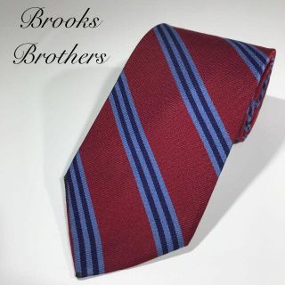 ブルックスブラザース(Brooks Brothers)の【左様】ブルックスブラザーズ USA製 高級シルク ネクタイ レップストライプ(ネクタイ)