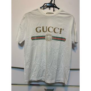 グッチ(Gucci)のGUCCI ヴィンテージ加工　ロゴtシャツ グッチ　made in italy(Tシャツ/カットソー(半袖/袖なし))