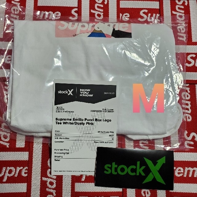 ホワイトピンク◼️サイズSupreme Emilio Pucci  Box Logo Tee