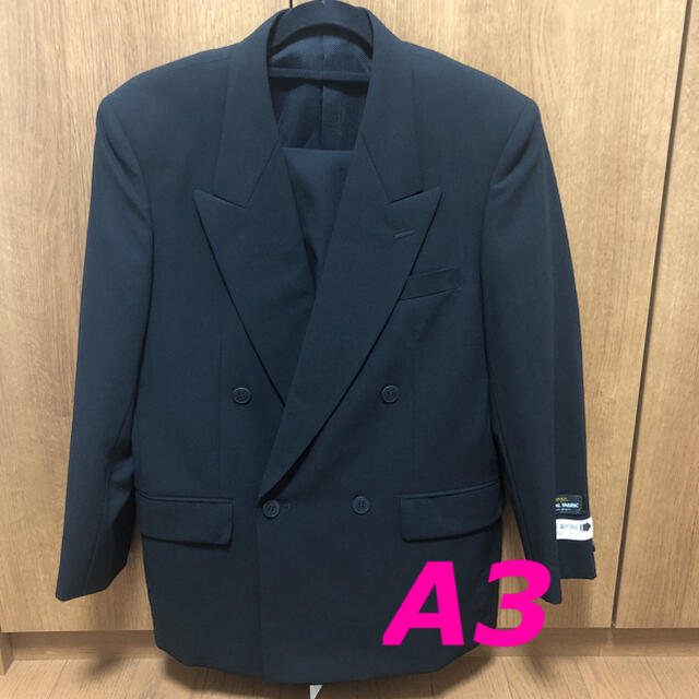 新品未使用タグ付】メンズ 春夏 スーツ フォーマル 冠婚葬祭 A3 黒