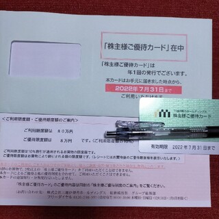 ミツコシ(三越)の優待限度額   8万円分　優待カード(ショッピング)