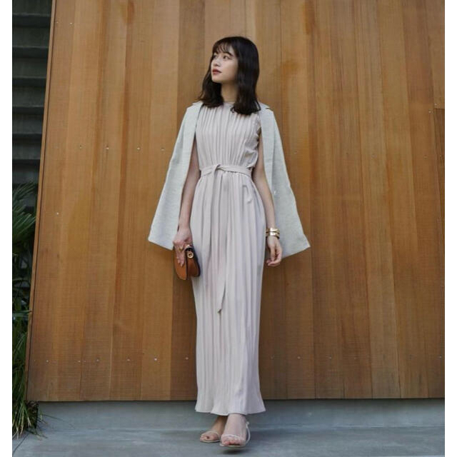 Belted Pleats Dress※値下げokの通販 by m's｜ラクマ