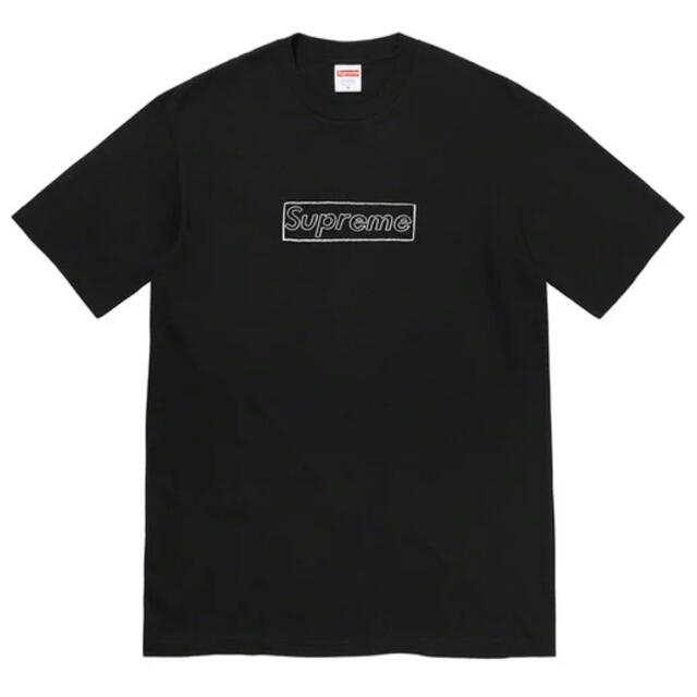 XL Supreme KAWS Chalk Logo Tee カウズ BLACKblack黒状態